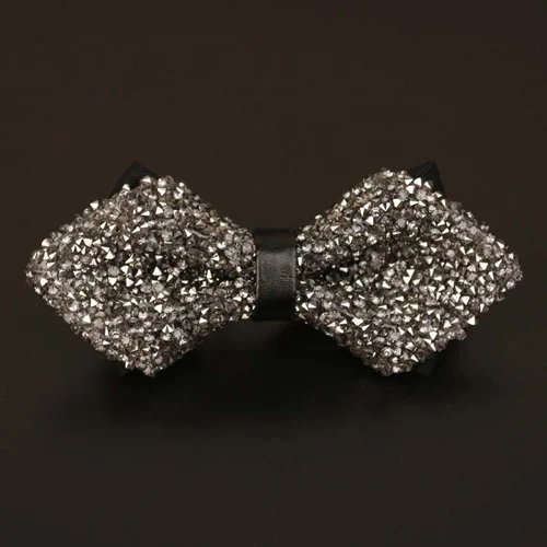 HUISHI мужской роскошный Алмазный кристалл драгоценный камень модный галстук-бабочка аксессуары для свадебной вечеринки галстук банкетный мужской галстук-бабочка - Color: H 34