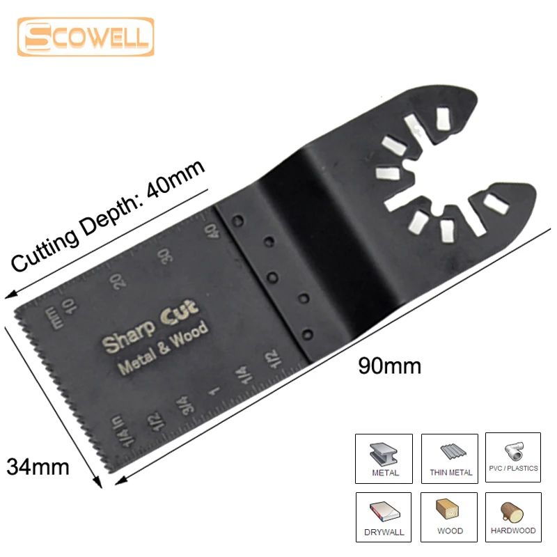 Tanie 30% Off bi metal 34mm uniwersalne narzędzia oscylacyjne akcesoria do brzeszczotów nadające się do elektronarzędzi Multimaster narzędzie wielofunkcyjne piła taśmowa