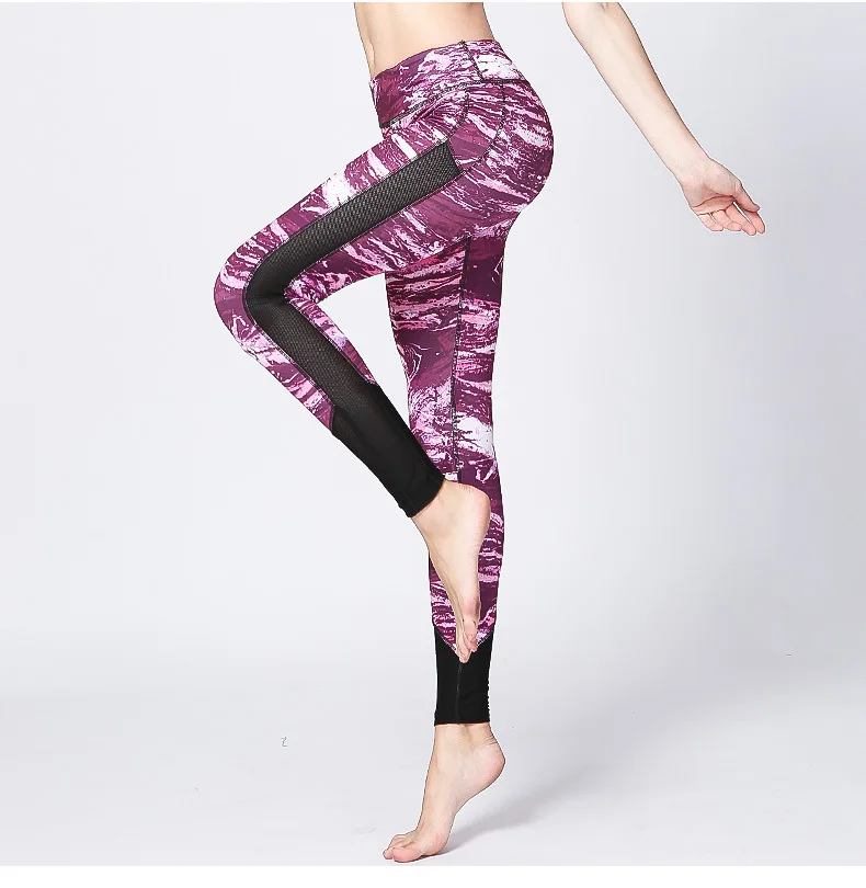 Цветные женские штаны для йоги с цветочным принтом, эластичные леггинсы для фитнеса с высокой талией, плотные леггинсы для йоги, штаны, одежда для спортзала