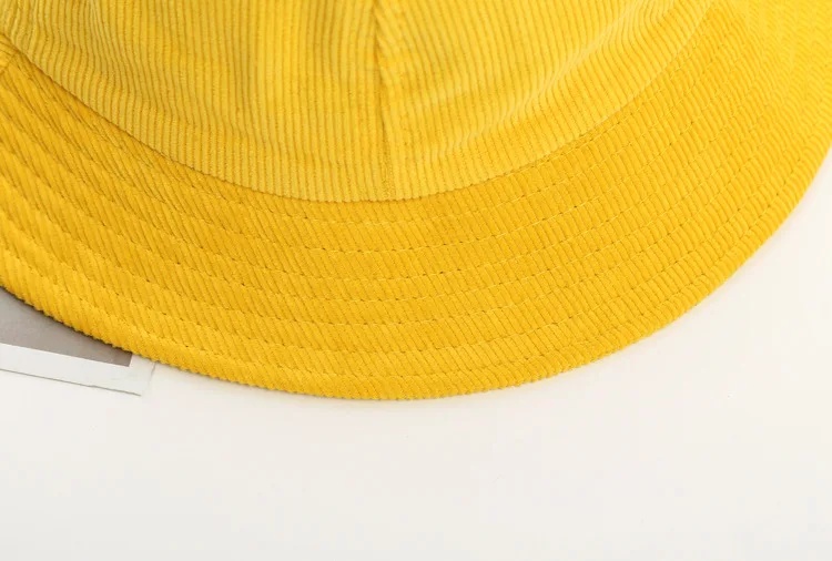 Женские Панамы, одноцветные вельветовые кавайные повседневные женские шляпы с защитой от солнца, рыбацкие шляпы в Корейском стиле, универсальные, трендовые, простые, шикарные