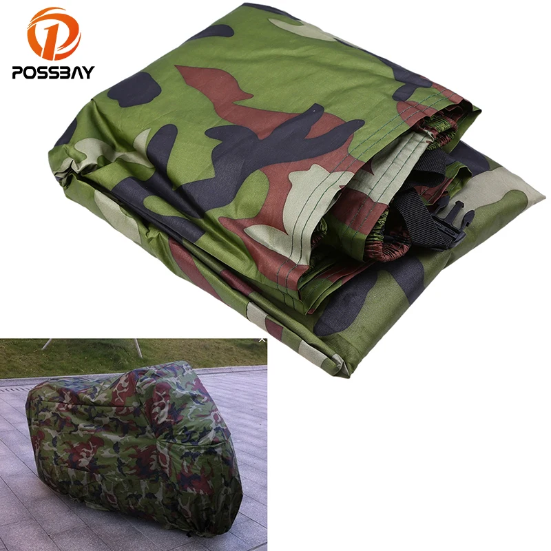 POSSBAY All Size Camouflage Motorcycle Heavy Racing Bike Cover Outdoor