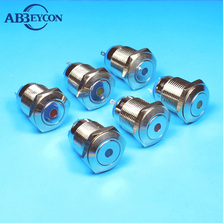 

IN14 Metal 16mm Pilot Lamp 12V 24V Red Green Blue White Yellow Dot LED Waterproof Indicator Lights