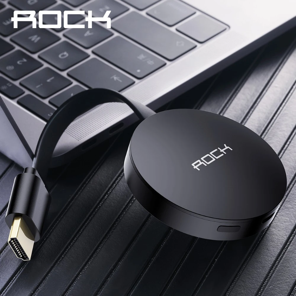 

ROCK TV Stick 2.4G+5G Video WiFi Display Dongle HD Digital HDMI Media Video Streamer TV Dongle Receiver For Chromecast 2