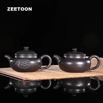 

200ml Authentic Yixing Teapot Lotus Fang Gu Pot Healthy Care Purple Clay Master Handmade Kung Fu Tea Set Antique Fanggu Tea Pot