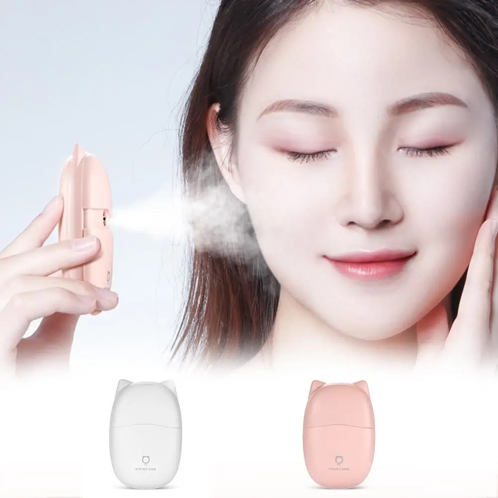 

Sprayer Mini Cute Cartoon Ear Humidifier Portable USB Beauty Atomizer Water Replenish Machine For Women Face Beauty