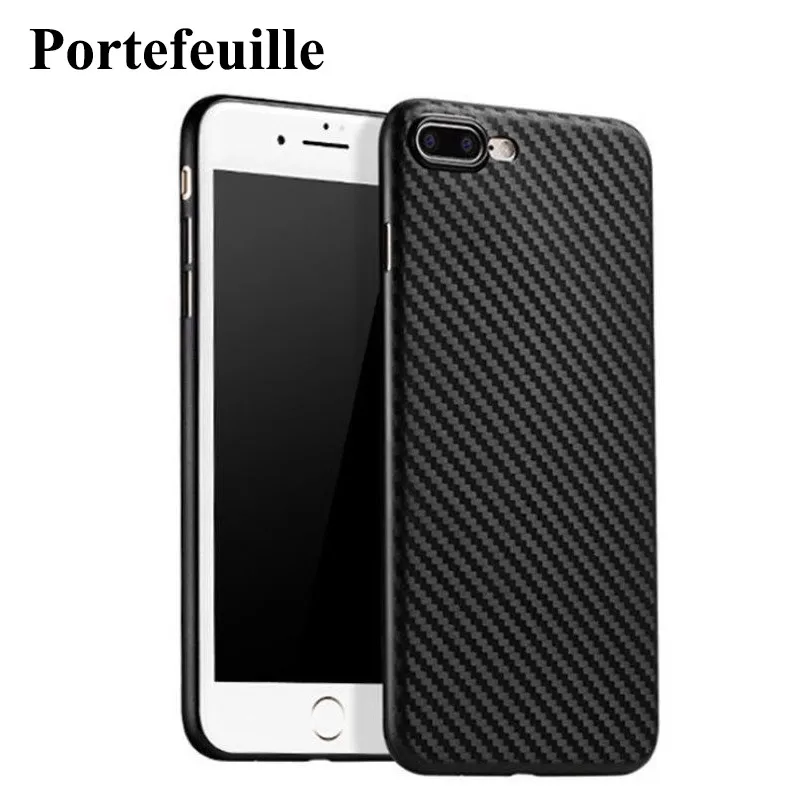 Portefeuille For iPhone Cases Luxury Carbon Fiber Soft Silicone Case Cover Skin For iPhone 7 Plus 6 6S 5 5S SE Coque Accessories (1)