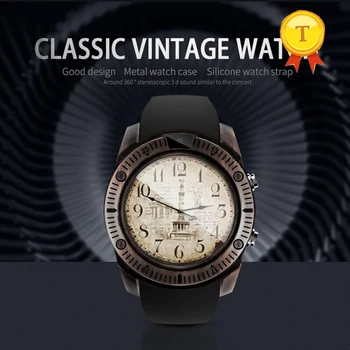 

2018 best selling Vintage man watch Bluetooth Wristwatch Smart Watch phone watch support whatsapp message push For ios android