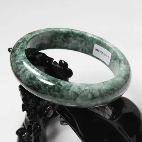 

3046 Certified Grade A Natural Green Jadeite Jade Gems Bangle Bracelet