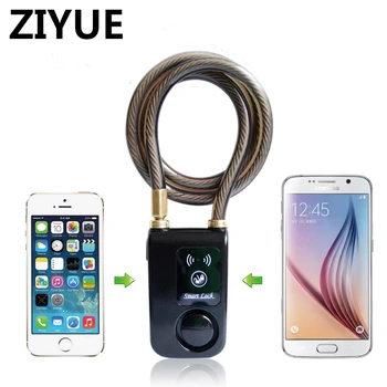 

Free Shipping Intelligent Smart Waterproof Door Window Bluetooth Lock Chain Anti Theft Alarm Keyless Phone App Control