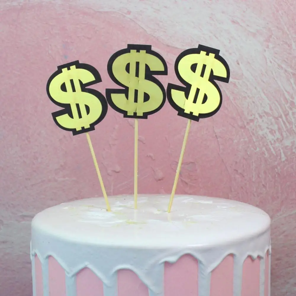 Cake Decoration Money Cake Hip Hop Scream Rich Laser Cake Insert Currency Rapper Theme Card Cake Decorating Supplies Aliexpress