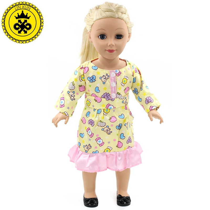 Multicolor Prints Ruffle Doll Dress American Girl Dolls Accessories Clothes Dress for 18 inch American Girl Doll Party MG-071 american-doll-clothes : image Multicolor Prints Ruffle Doll Dress American Girl Dolls Accessories Clothes Dress for 18 inch American Girl Doll Party MG-071 american-doll-clothes