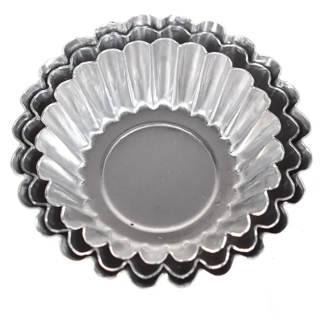 1PC Egg Tart Mold Cake Aluminium Alloy Tart Mould Baking Tool Cupcake