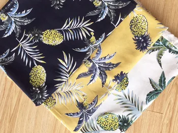 

pineapple vintage fabric Retro style fabric Calico Printed cotton fabric for DIY Bag 1order=50cm*140cm