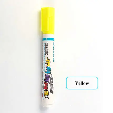 12 цветов перманентные маркеры для ткани водонепроницаемая ткань краска для ткани темная/черная футболка - Цвет: Цвет: желтый