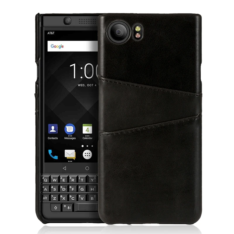 Для BlackBerry KEYONE чехол Роскошный Ретро кожаный чехол задняя крышка для BlackBerry Mercury DTEK 70 чехол s - Цвет: BLACK