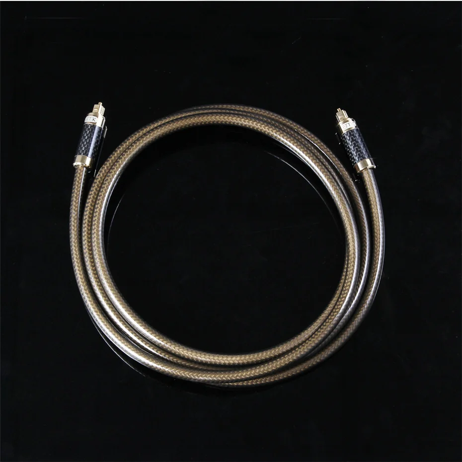 EMK Optical Audio Cable Carbon Fiber Shell Digital SPDIF Optical Toslink Audio Cable OD8.0 10m 15m 20m (20)