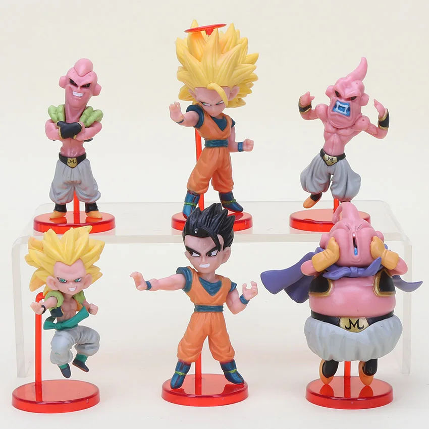 Dragon Ball Z super saiyan Majin Buu girl Boo evil ПВХ фигурка Коллекционная модель DBZ Dragon toy Dragonball - Цвет: 14241 8cm 6pcs bag