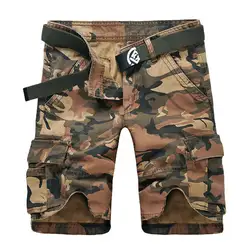 2018 летние шорты Карго мужские камуфляжные с карманами по колено повседневные хлопковые шорты Карго удобные мужские шорты размер 28-38