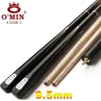 良質手作り 3 4 ジョイント Omin スヌーカーキュー 9.5 ミリメートル先端スヌーカーキュースティック延長灰シャフト黒檀ハンドル