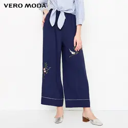 Vero Moda новые вышитые шифоновые Повседневные широкие брюки | 318150513