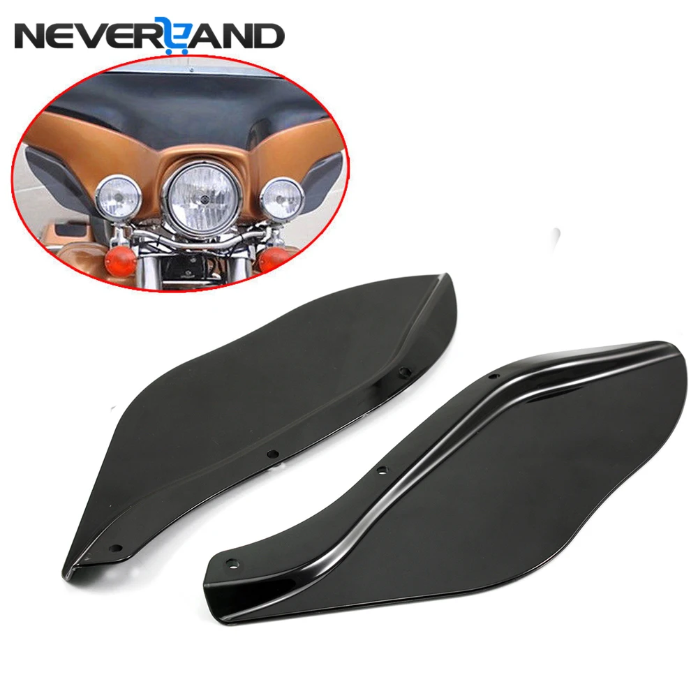 Plastic Side Wind Windshields Air Deflectors Windscreens For Harley
