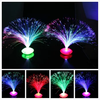 

Romantic Changing LED Fiber Optic Nightlight Lamp Small Color Night Light Chrismas Party Beautiful Home Decoration