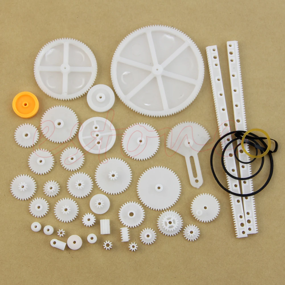 

34 Kinds of Plastic Gear,Rack,Pulley,Belt,Worm Gear,Single-Double-Gear Teeth
