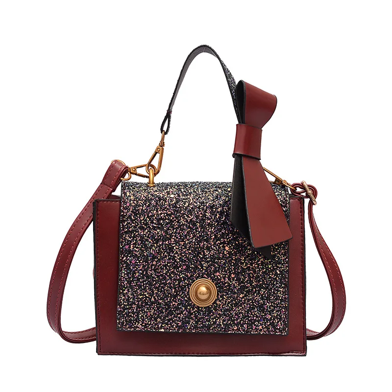 

Fashion Women Shiny Leather Small Crossbody Bags Bow Shoulder Bag New Casual Messenger Bags Girls Evening Party Handbag Tote