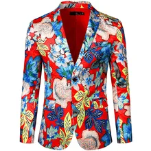 Мужской Блейзер masculino sobretudo мужские пиджаки Модный Стиль Цветочный зазубренный лацкан Slim Fit Стильный полиэстеровое пальто Z4