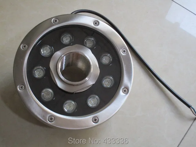 

Free shipping wholesale 6pcs 9W led aquarium AC12V 24V LED underwater light warm / day / cold white IP8 led piscina led pool