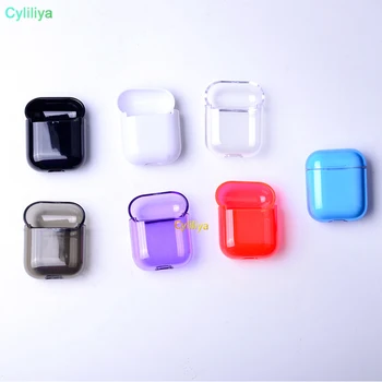 

200pcsEarphone Protector Case Shockproof Clear Color Air Pods Protective Transparent Cover Hard PC Compatible with Apple Airpods