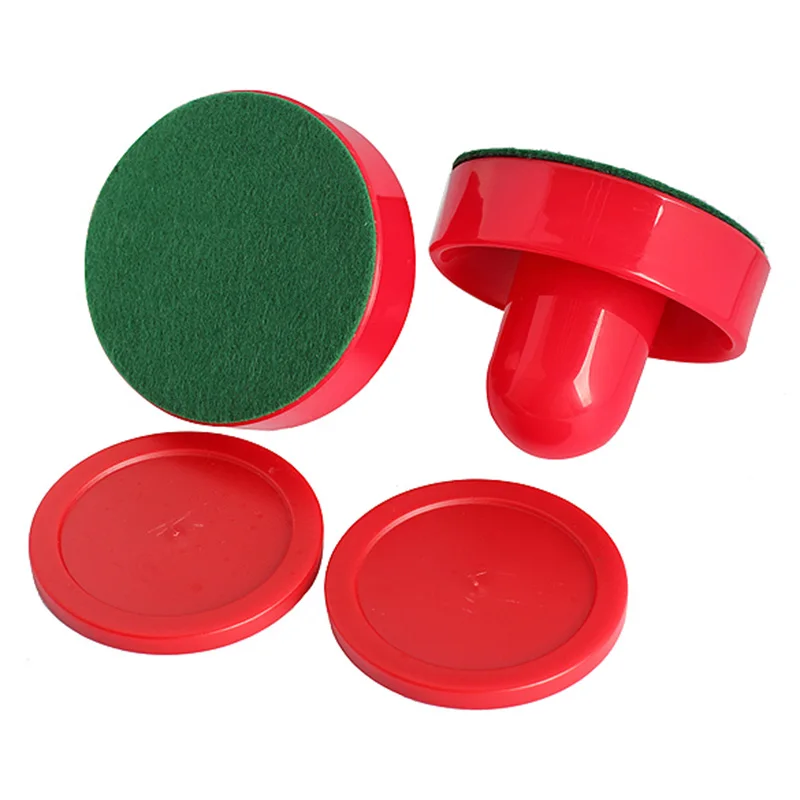 Newly 2 Pcs/Set 75mm Air Hockey Table Felt Pusher With 63mm Puck Mallet Goalies BF88