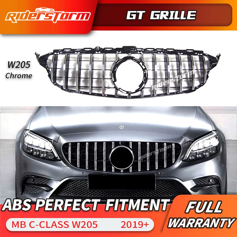

For W205 GT Grille Front GT Grill for Mercedes Benz W205 c200 c250 C260 c300 2019+ Grille front bumper front grille