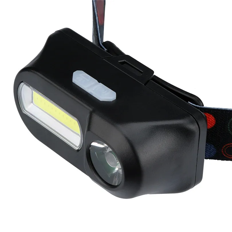 Bike lights Flashlight Rechargeable COB LED 6-mode Headlight Straps Adjustable Headlamp +18650 Battary 2019 NEW #4A03 (7)