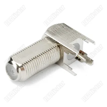 

50 Pieces F-Type Jack Female Thru Hole Right Angle PCB Mount long version RF Connector