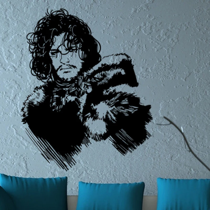 Game Of Thrones 3d Wallpaper Iron Throne Jon Snow Portrait Carved Stickers Carved Creative Wall Stickers Pastetoilet Mural Snow Wall Mural Game Wallpapergame 3d Aliexpress