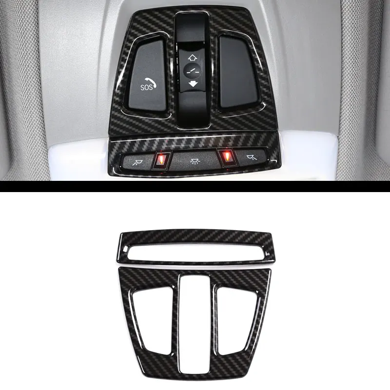 

Carbon fibeFor BMW X1 f48 2017 X5 f15 X6 f16 3 Series f30 GT f34 Car Interior Front Reading Light Cover Trim Sticker