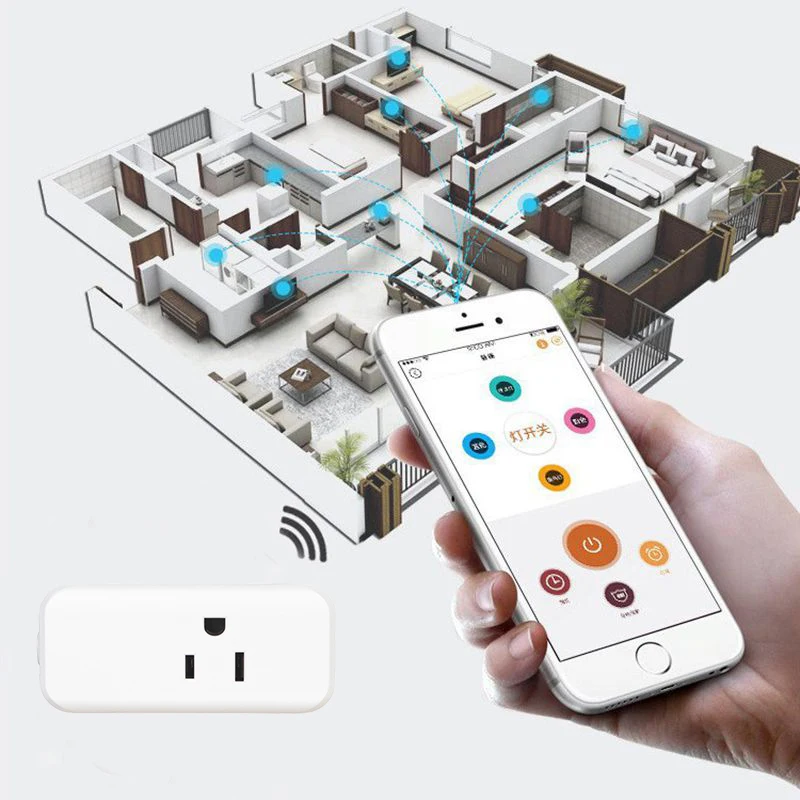 2 шт. мини Wi Fi Smart Plug США Plug 10A Беспроводная умная розетка Alexa и Google голос управление для Умный дом автоматизации