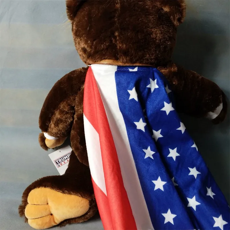 Tronzo-1Pcs-60cm-Donald-Trump-Big-Bear-Plush-Toys-USA-President-Plush-Bear-With-Flag-Cloak