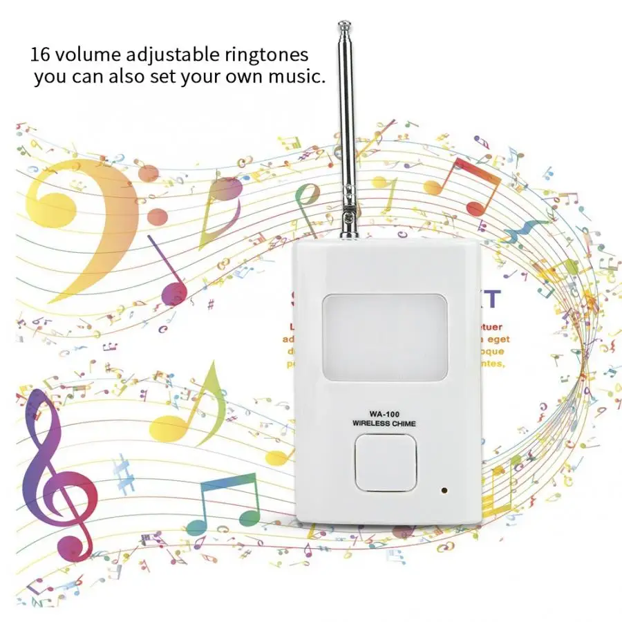 

DC 4.5V Wireless Infrared Doorbell Alarm PIR Monitor Sensor Motion Detector Entry Door Bell Security Doorbell For Shop Entry Hot