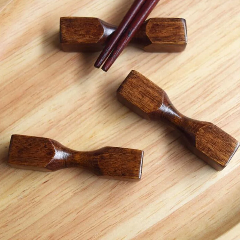 

Dumbbell Wooden Chopsticks - Picture Color Japanese Cooking Wooden Chopsticks Holder Creative Decorative Care Chopstick Rest