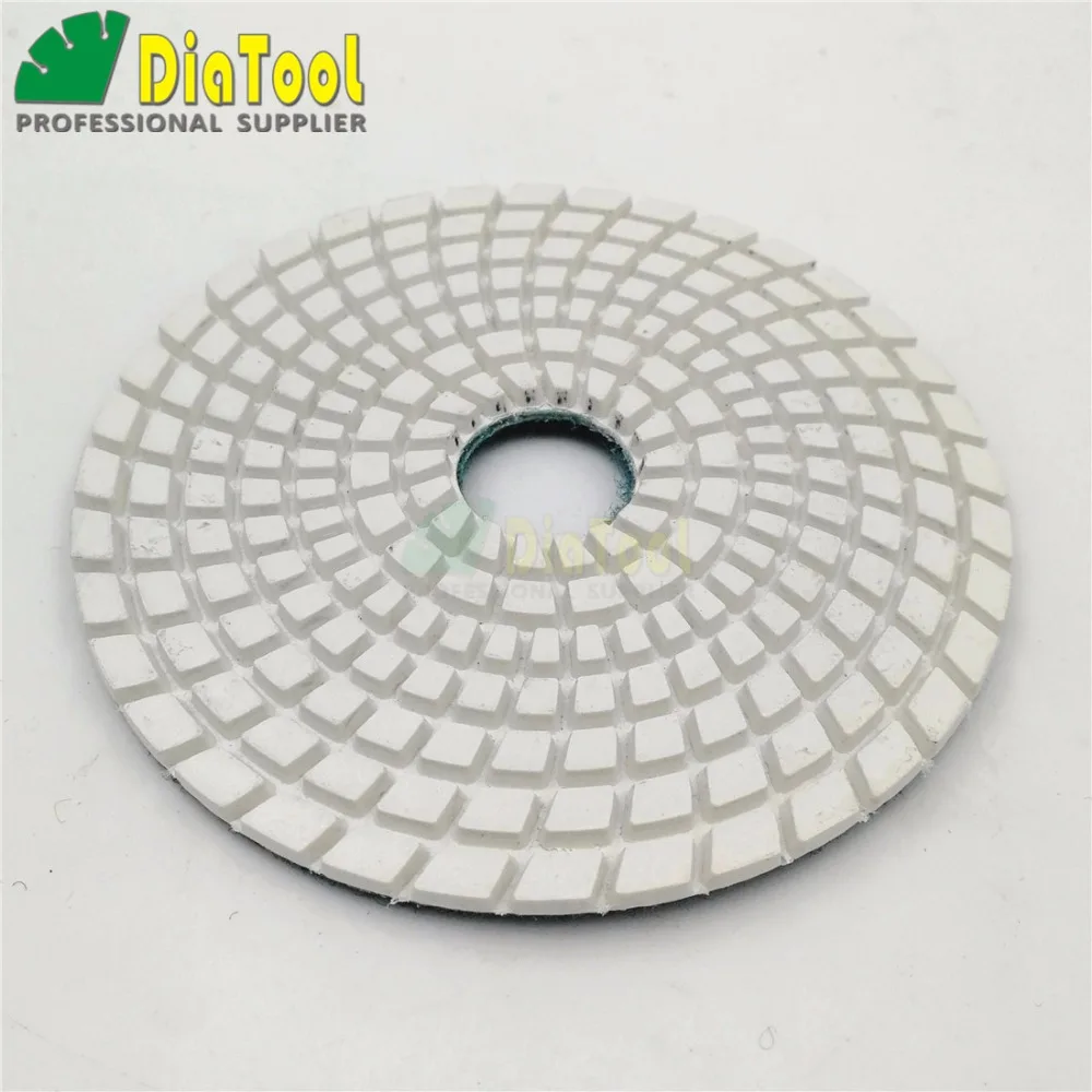 10pcs white bond 800# Diamond flexible Wet polishing pad for granite, marble and ceramic, Spiral type Dia 100mm/4" Free shipping