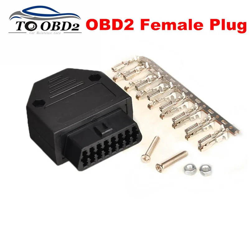 Разъем OBD + оболочка клемма винт OBD2 16 контактный разъем Женский Диагностический