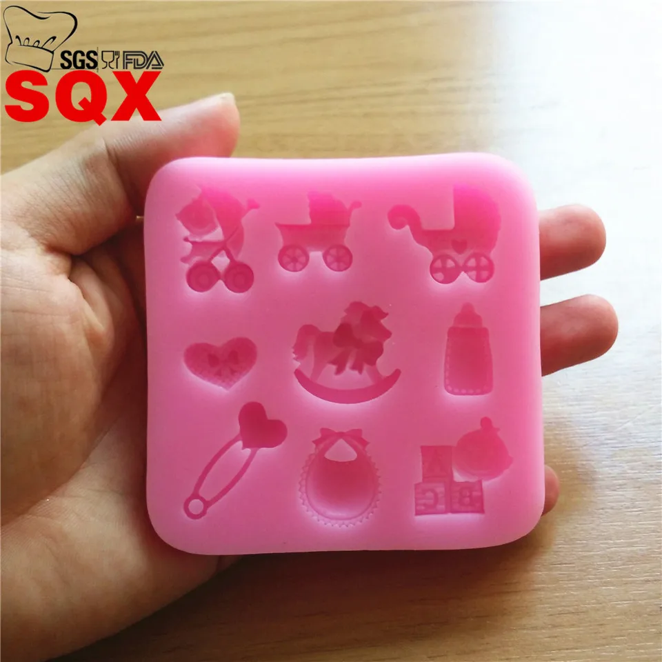Baby Toys Silicone Mold Fondant Mould Cake Decorating Tools Chocolate Gumpaste Molds Sugarcraft Kitchen Gadgets SQ1444 | Дом и сад