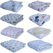 Couverture de bébé Coton 120×120 cm Bébé Wrap Emmailloter Couverture Aden Anais Muslin Bébé Swaddle Coton Bébé Mousseline Couverture nouveau-né