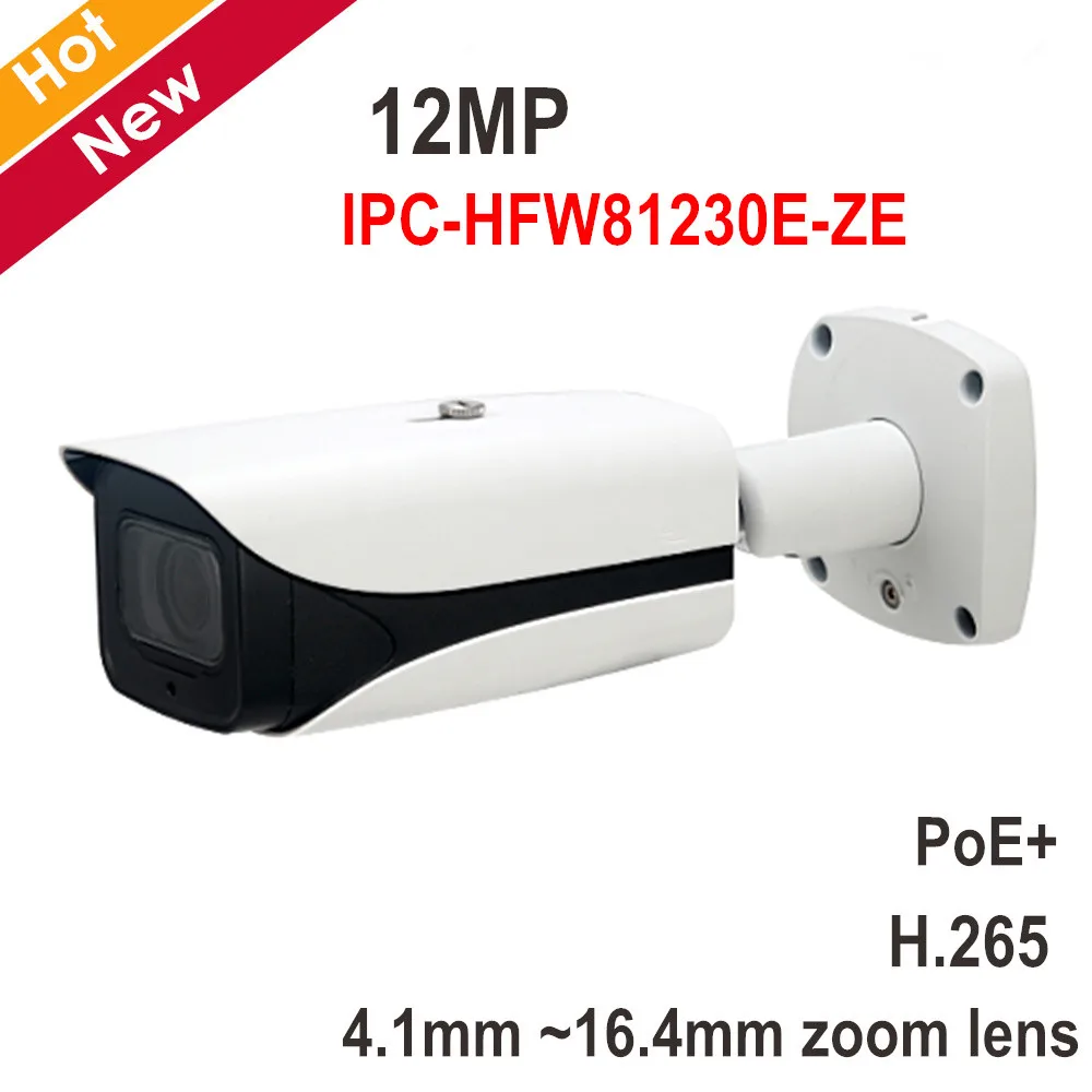 

New Arrival 4k 12MP DH IP Camera IPC-HFW81230E-ZE IR Bullet Camera 4.1mm-16.4mm motorized lens Support POE and SD card 128g