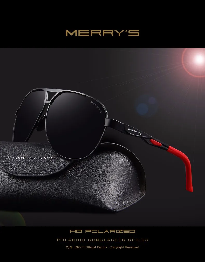 Merry's, новинка, качественные брендовые дизайнерские крутые поляризованные мужские солнцезащитные очки, UV400, Защитные солнцезащитные очки для мужчин с коробкой S'8611