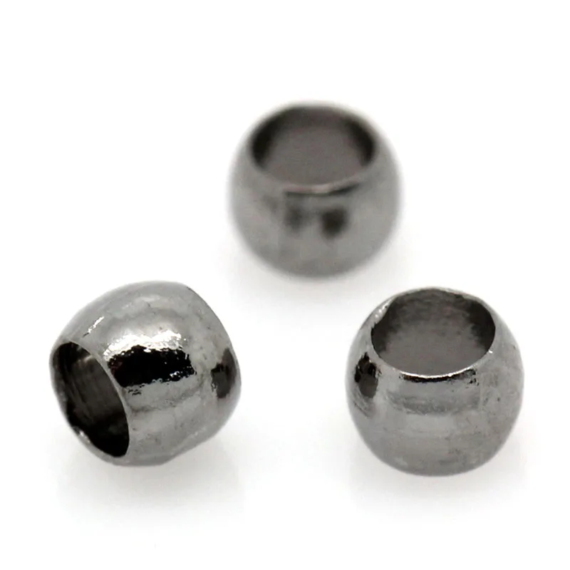

Copper Crimp Beads Round Gunmetal 1mm 2mm( 1/8") x 1.2mm, 250 PCs