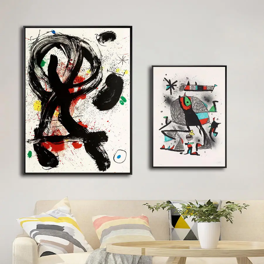 Home Decoration Canvas Print Art Wall Pictures for Living-room Poster Printing Paintings Spanish Joan Miro 4 | Дом и сад
