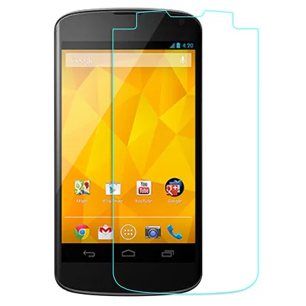 

2 piece/lot Tempered Glass Screen Protector For LG Nexus 4 E960 Guard Film Nexus4 Front Protective Glass film